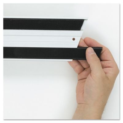 Rubbermaid Hook and Loop Replacement Strips, 1.1 in. x 18 in., Black