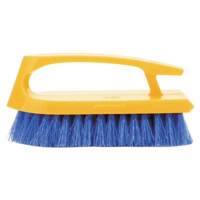 Image showing  6 in. Long Handle Scrub Brush, Yellow/Blue