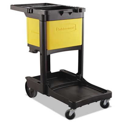 Image showing  Commercial Cleaning Cart Locking Cabinet, Yellow
