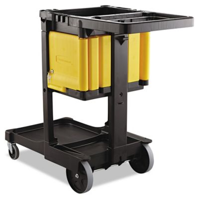 Image showing  Commercial Cleaning Cart Locking Cabinet, Yellow