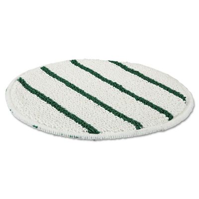 Image showing  Low-Profile Scrub-Strip Carpet Bonnet, White/Green, 5-Pack