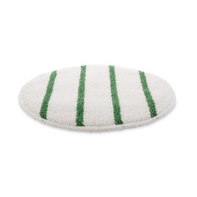 Image showing  Low-Profile Scrub-Strip Carpet Bonnet, White/Green, 5-Pack
