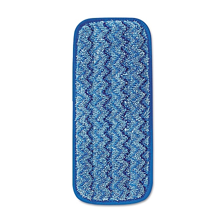 Rubbermaid Microfiber Wall/Stair Wet Mopping Pad, Blue, 13-3/4 x 5-1/2 x 1/2 in.