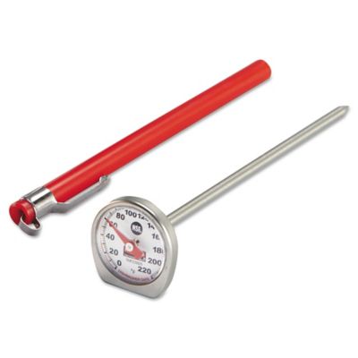 Rubbermaid Dishwasher-Safe Industrial-Grade Analog Pocket Thermometer, 0-220 Degrees, Fahrenheit
