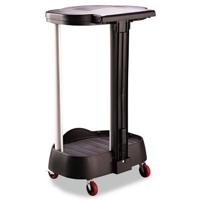 Image showing  30 gal. Premium Aluminum/Plastic Step-On Linen Hamper, Black