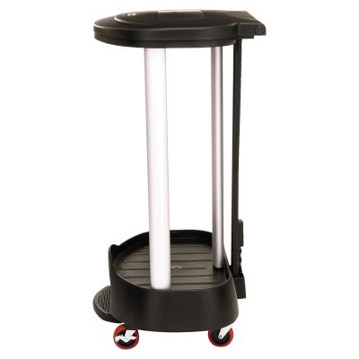 Image showing  30 gal. Premium Aluminum/Plastic Step-On Linen Hamper, Black