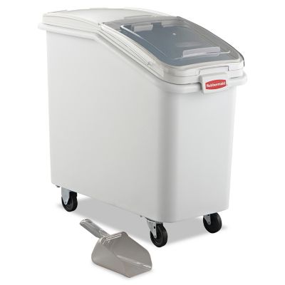 Rubbermaid Prosave Mobile Ingredient Bin, White