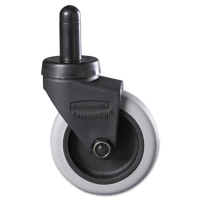 Image showing  3 in. Replacement Thermoplastic Rubber Swivel Bayonet Casters, Black