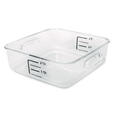 Image showing  Commercial Spacesaver Square Containers, Clear, 2 qt.