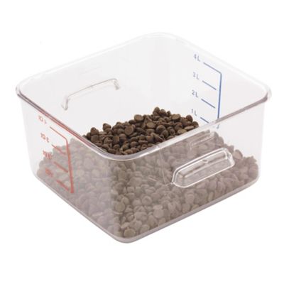 Image showing  Commercial Spacesaver Square Containers, Clear, 4 qt.