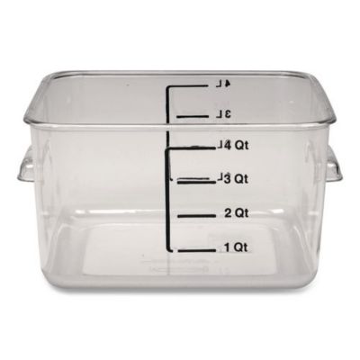 Image showing  Commercial Spacesaver Square Containers, Clear, 4 qt.