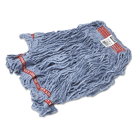 Rubbermaid Swinger Loop Wet Mop Head, Cotton/Synthetic, Blue, Large, 6-Pack