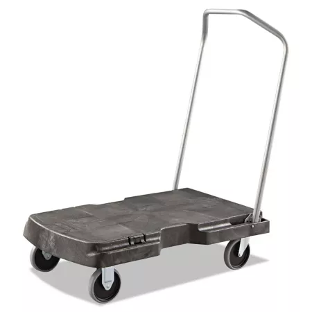 Rubbermaid 4-Wheel Triple Cart 500 lb Capacity 20.5 in x 32.5 in x 7 in Black Hand Trucks