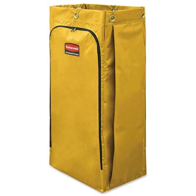 Rubbermaid Vinyl Cleaning Cart Bag, 34 gal., 17.5 in. x 33 in., Yellow