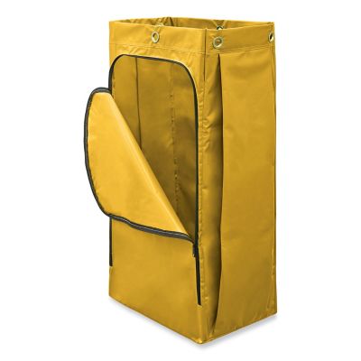 Image showing 6 th Rubbermaid 34 gal. Vinyl Cleaning Cart Bag, Yellow