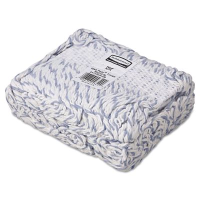 Image showing  Web Foot Finish Mop Head, White, Medium, Cotton/Synthetic, 1 in. White Headband, 6-Pack