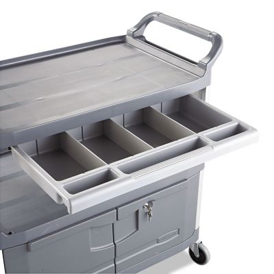 Image showing  3-Shelf 300 lb. Capacity Xtra Instrument Cart, 20 in. x 40.63 in. x 37.8 in., Gray