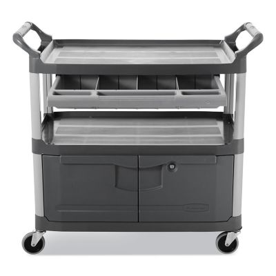 Image showing  3-Shelf 300 lb. Capacity Xtra Instrument Cart, 20 in. x 40.63 in. x 37.8 in., Gray