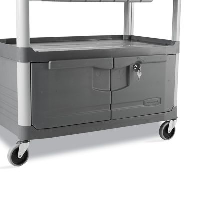 Image showing  3-Shelf 300 lb. Capacity Xtra Instrument Cart, 20 in. x 40.63 in. x 37.8 in., Gray