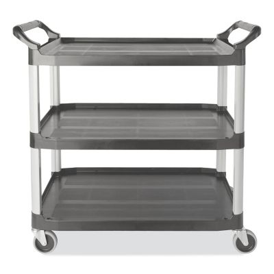 Rubbermaid 300 lb. Capacity Xtra Utility Cart, Three-Shelf, 20 in. x 40.63 in. x 37.8 in., Gray