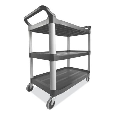 Image showing  3-Shelf 300 lb. Capacity Xtra Utility Cart, 20 in. x 40.63 in. x 37.8 in., Gray