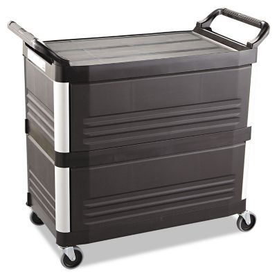Image showing  3-Shelf 300 lb. Capacity Xtra Utility Cart, 20 in. x 40.63 in. x 37.8 in., Black