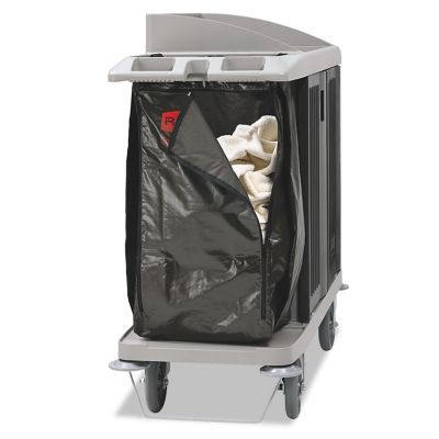 Rubbermaid Zippered Vinyl Cleaning Cart Bag, Brown