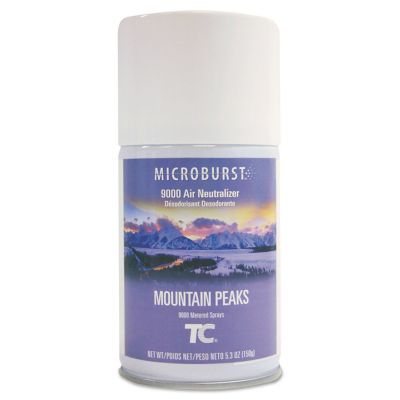 Rubbermaid TC Microburst 9000 Air Freshener Refills, Mountain Peaks, 5.3 oz., 4 ct.