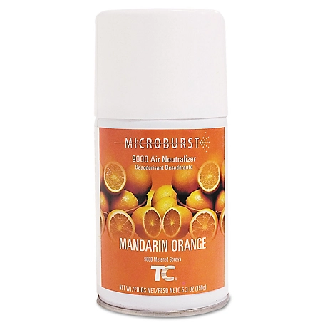 Rubbermaid TC Microburst 9000 Air Freshener Refills, Mandarin Orange, 5.3 oz., 4 ct.