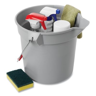 Image showing  10 qt. Plastic Utility Pail, Gray