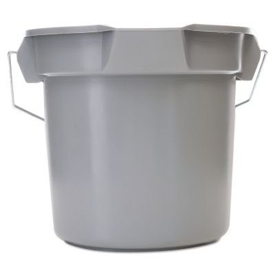 Image showing  14 qt. Round Utility Mop Bucket, 12 in. x 11-1/4 in., Gray, Plastic