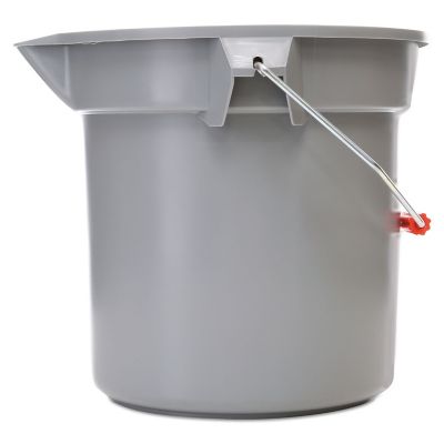 Image showing  14 qt. Round Utility Mop Bucket, 12 in. x 11-1/4 in., Gray, Plastic