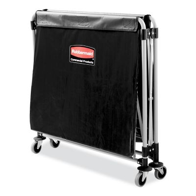 Image showing  220 lb. 8-Bushel Collapsible Steel X-Cart, Black/Silver