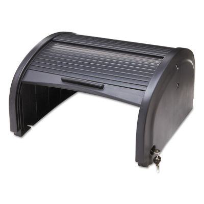 Rubbermaid Rectangular Plastic Housekeeping Cart Locking Security Hood, 17.75 in. x 10.3 in., Black