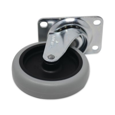 Image showing  Replacement Non-Marking Plate Caster, 4 in., Black/Gray, SGSFG1011L20000