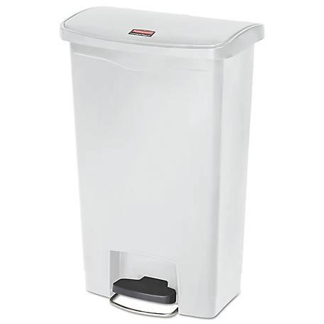 Rubbermaid 13-Gal Heavy Duty Rectangle Black Step Lockable Garbage FREE SHIPPING 