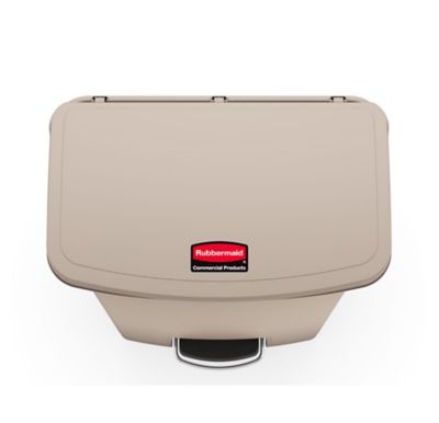 Image showing  13 gal. Slim Jim Resin Front Step-On Trash Container, Beige
