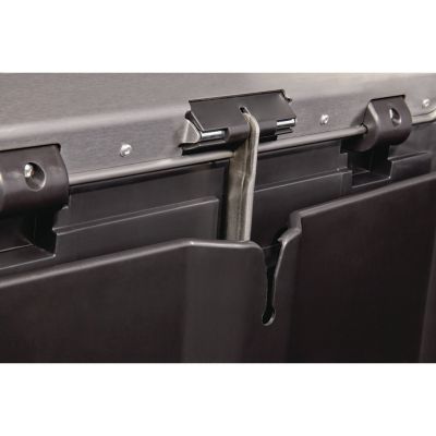 Image showing  13 gal. Slim Jim Stainless Steel End Step-On Container, Black