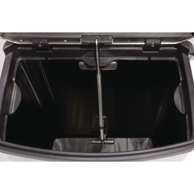 Image showing  13 gal. Slim Jim Stainless Steel End Step-On Container, Black