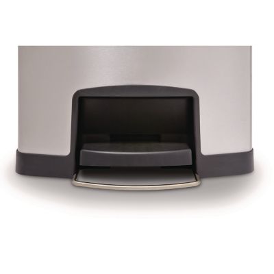 Image showing  13 gal. Slim Jim Stainless Steel End Step-On Container, Black