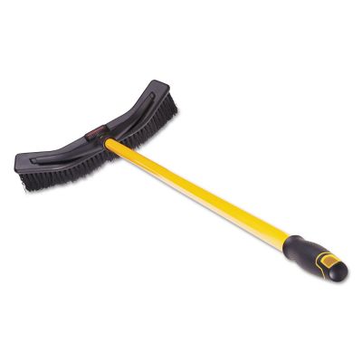 Image showing  18 in. Maximizer Push-to-Center Poly Bristle Broom, Yellow/Black