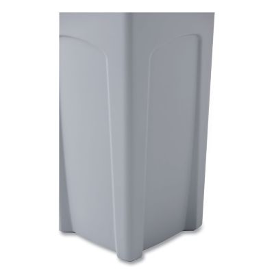 Image showing  23 gal. Untouchable Square Plastic Waste Receptacle, Gray