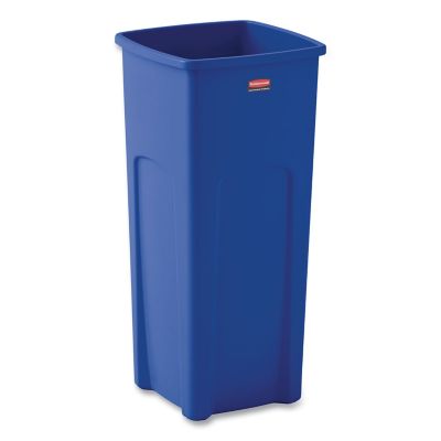 Image showing  23 gal. Recycled Untouchable Square Recycling Container, Blue, Plastic