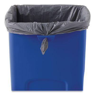 Image showing  23 gal. Recycled Untouchable Square Recycling Container, Blue, Plastic