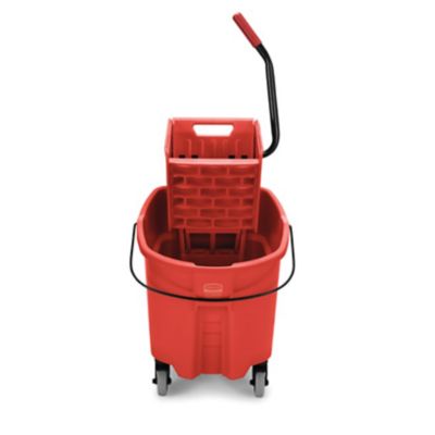 Image showing  35 qt. WaveBrake 2.0 Mop Bucket with Wringer Combo, Side-Press, Red, Plastic