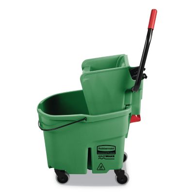 Image showing  35 qt. WaveBrake 2.0 Mop Bucket with Wringer Combo, Side-Press, Green, Plastic