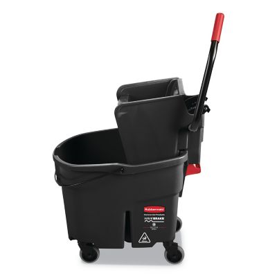 Image showing  35 qt. WaveBrake 2.0 Mop Bucket with Wringer Combo, Side-Press, Black, Plastic