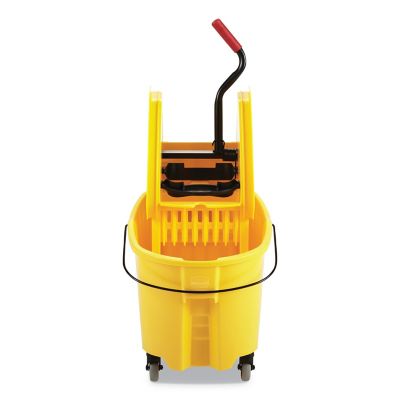 Image showing  35 qt. WaveBrake 2.0 Mop Bucket with Wringer Combo, Down-Press, Yellow, Plastic, RCPFG757788YEL