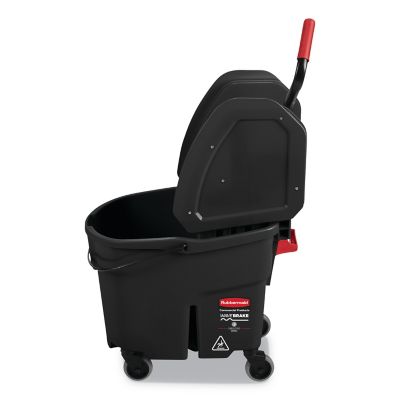 Image showing  35 qt. WaveBrake 2.0 Mop Bucket with Wringer Combo, Down-Press, Black, Plastic