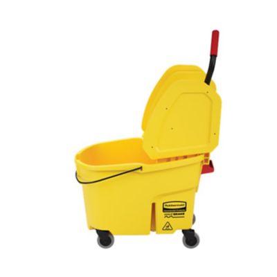 Image showing  44 qt. WaveBrake 2.0 Mop Bucket with Wringer Combo, Down-Press, Yellow, Plastic